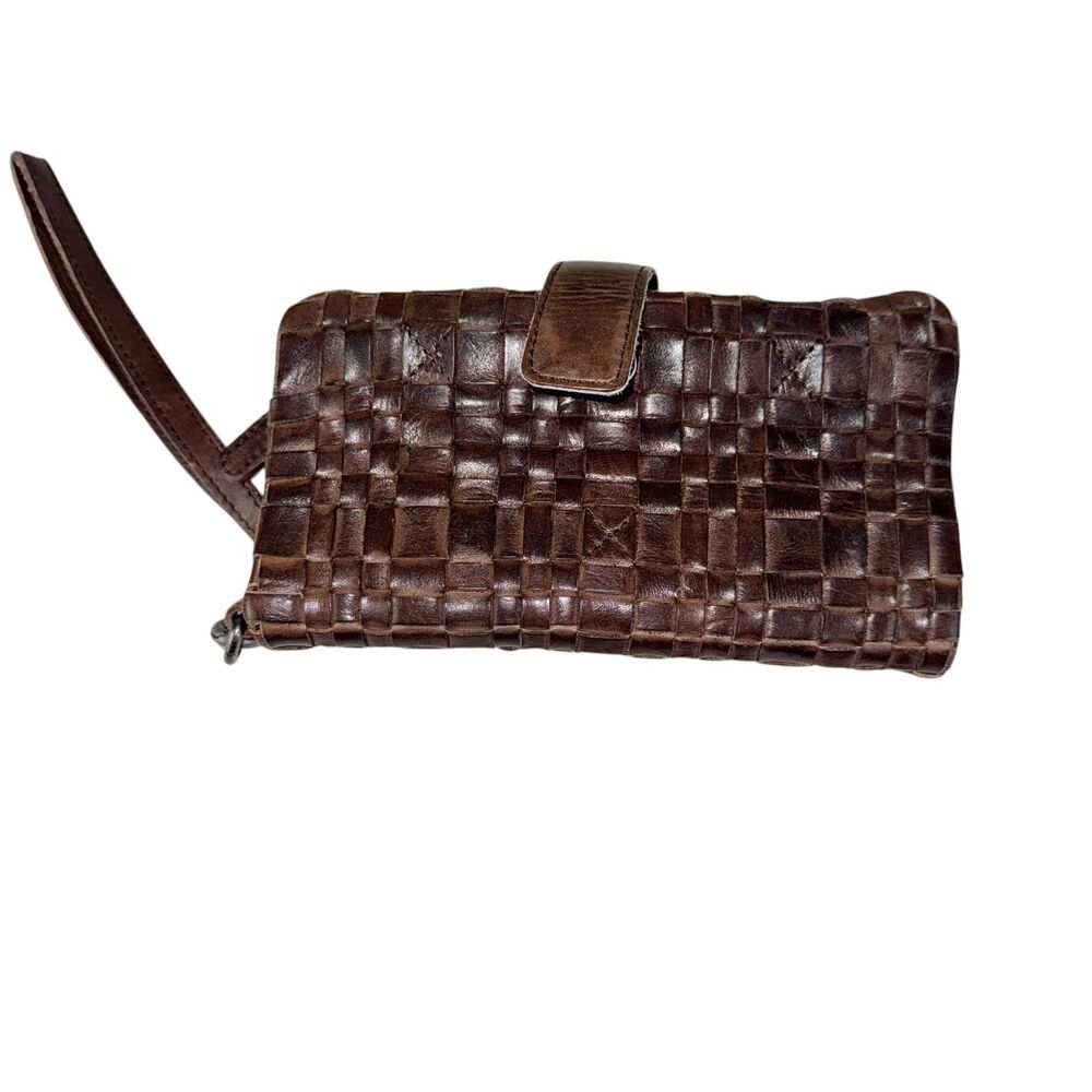 Elegant Brown Woven Wallet